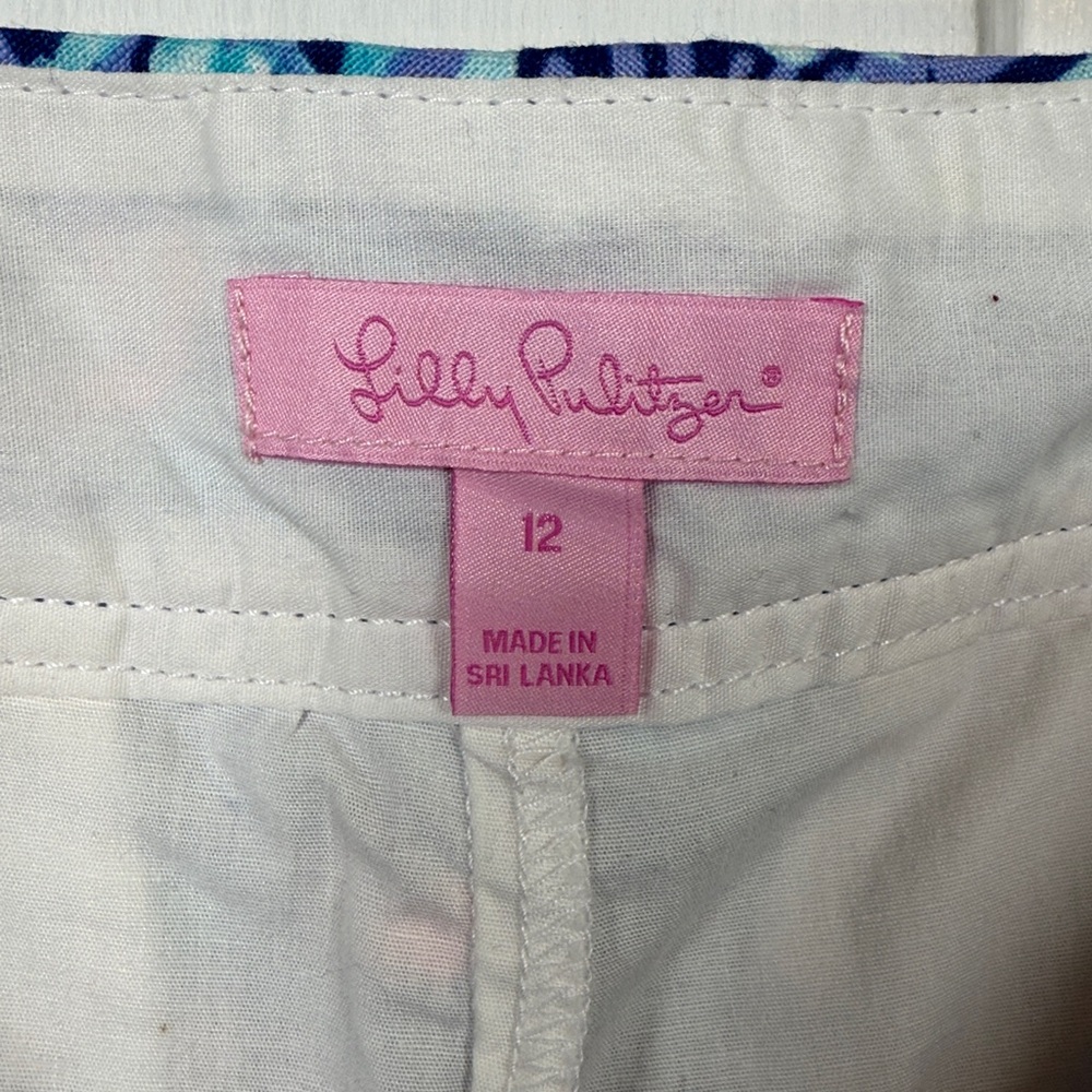 Lilly Pulitzer Nicki Skort Deep Indigo Gypsea Girl Pink Blue Skirt W2179 Sz 12 - Picture 8 of 13